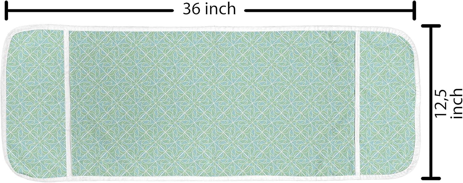 imageAmbesonne Romantic Microwave Oven Cover Continuous Hand Drawn Hearts as Clover Leaves Monochrome Valentines Day Water Resistant Organizer with Pockets for Kitchen 36 x 12 Hot Pink and WhiteGreen Seafoam
