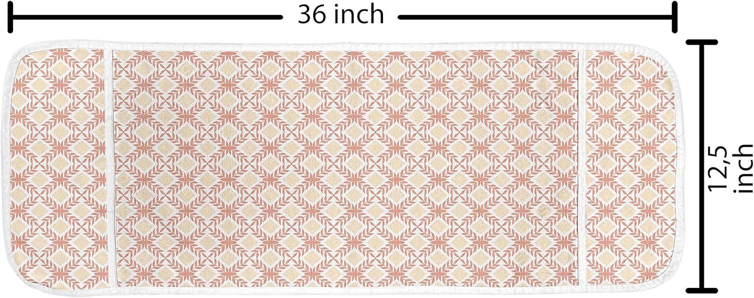 imageAmbesonne Romantic Microwave Oven Cover Continuous Hand Drawn Hearts as Clover Leaves Monochrome Valentines Day Water Resistant Organizer with Pockets for Kitchen 36 x 12 Hot Pink and WhiteSalmon Champagne