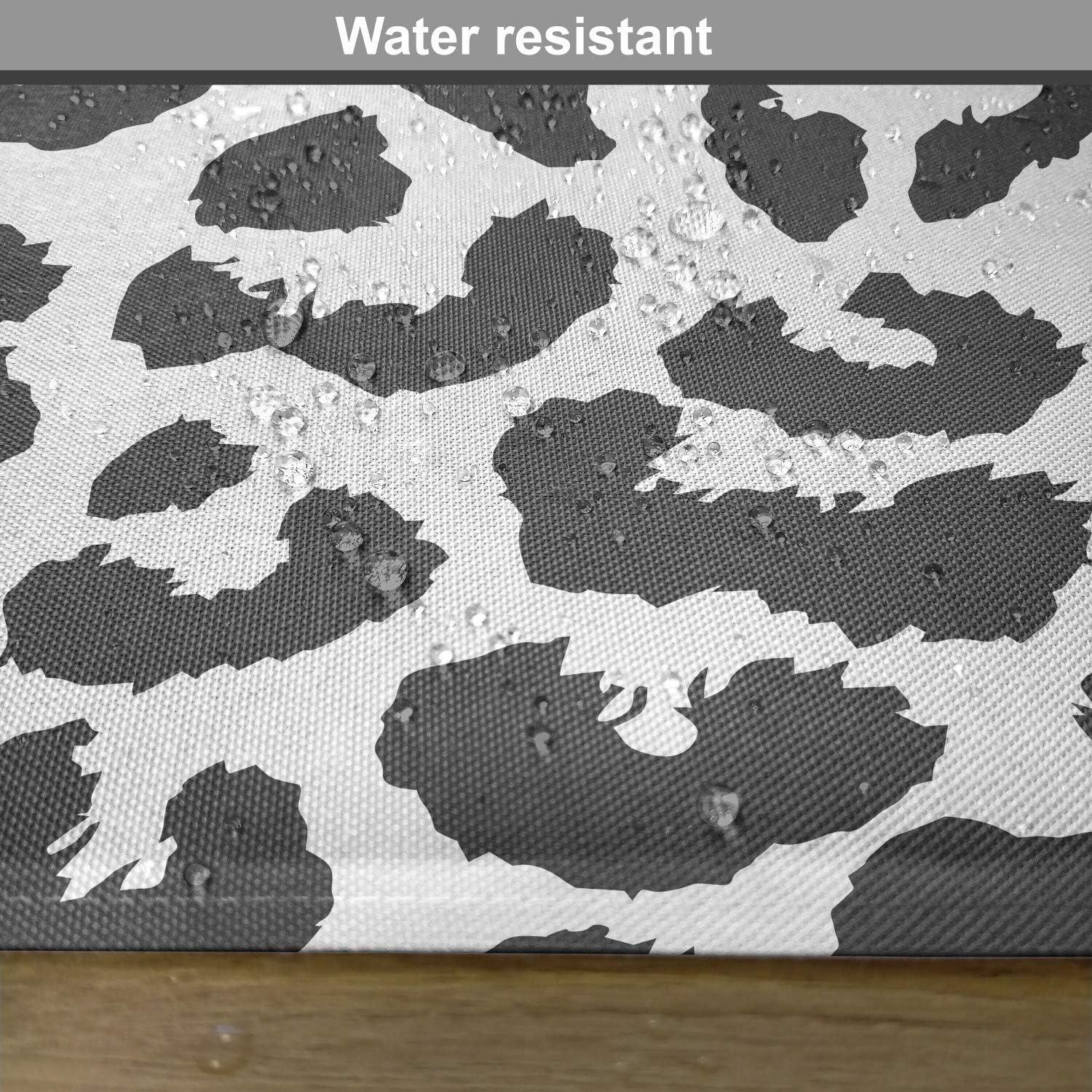 imageAmbesonne Safari Place Mats Set of 4 Leopard Cheetah Animal Print Kiss Shape Lipstick Mark Dotted Trend Art Washable Fabric Placemats for Dining Table Standard Size Black Pink