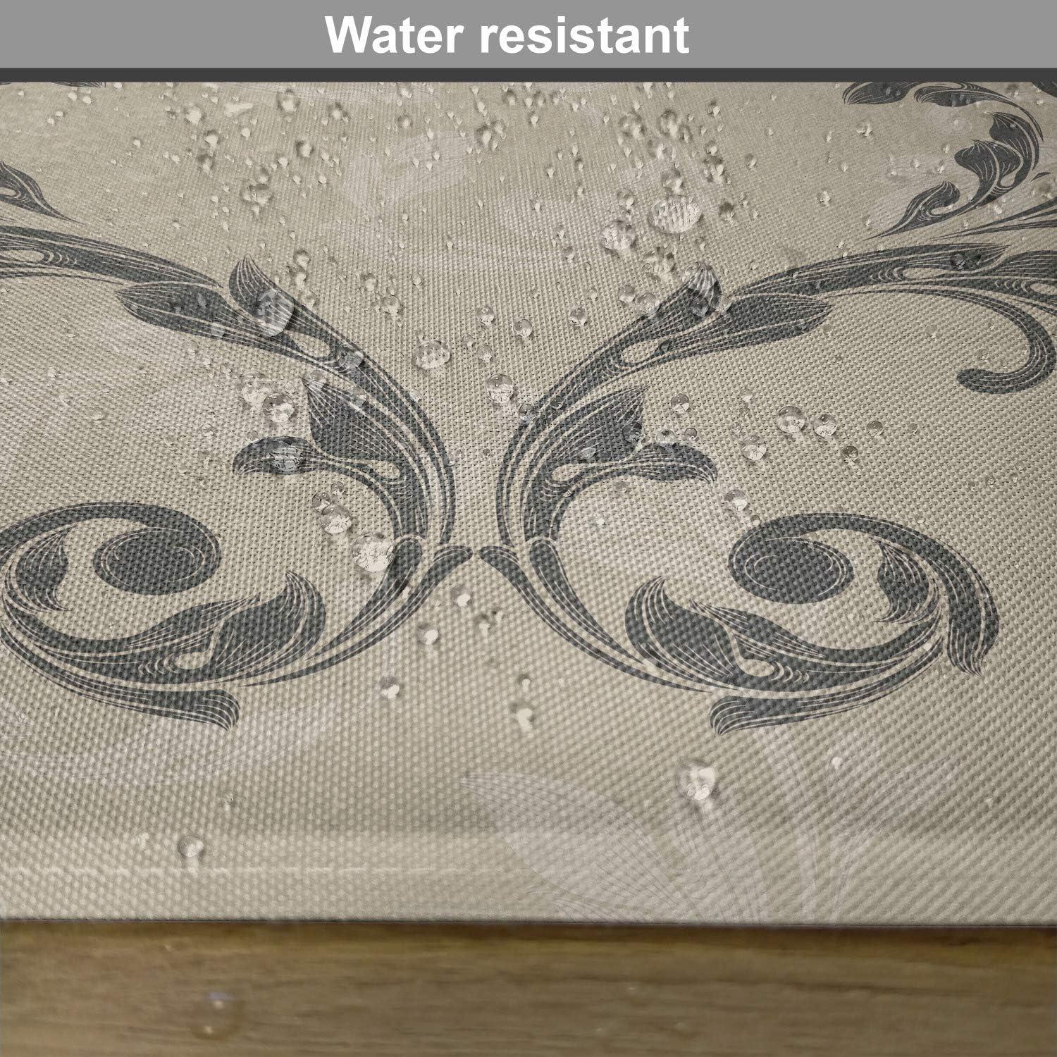 imageAmbesonne Taupe Place Mats Set of 4 Happy Valentines Day Hand Writing Laurel Leaves Forming a Heart Victorian Washable Fabric Placemats for Dining Table Standard Size Taupe Tan