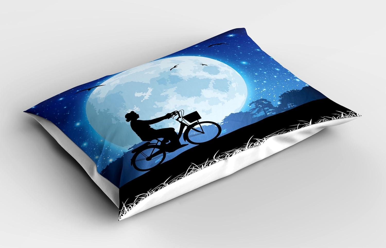 imageAmbesonne Valentines Day Pillow Sham Set of 2 Rustic Heart Over Wooden Planks Background Lovers Corner Romantic Celebration Print Quality Microfiber Bedding Item for All Seasons 26 x 20 TanBlue Black White