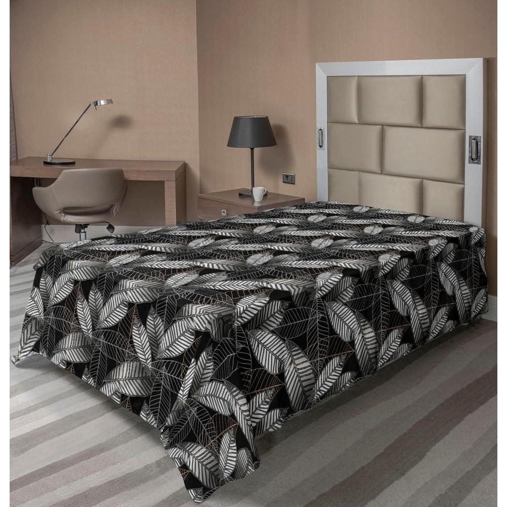 imageAmbesonne Romantic Flat Sheet Valentines Day Kiss Love Me and You Lettering with Blooming Flowers Soft Comfortable Top Sheet Decorative Bedding 1 Piece King Size Pastel Pink Grey EggshellCharcoal Grey and Beige