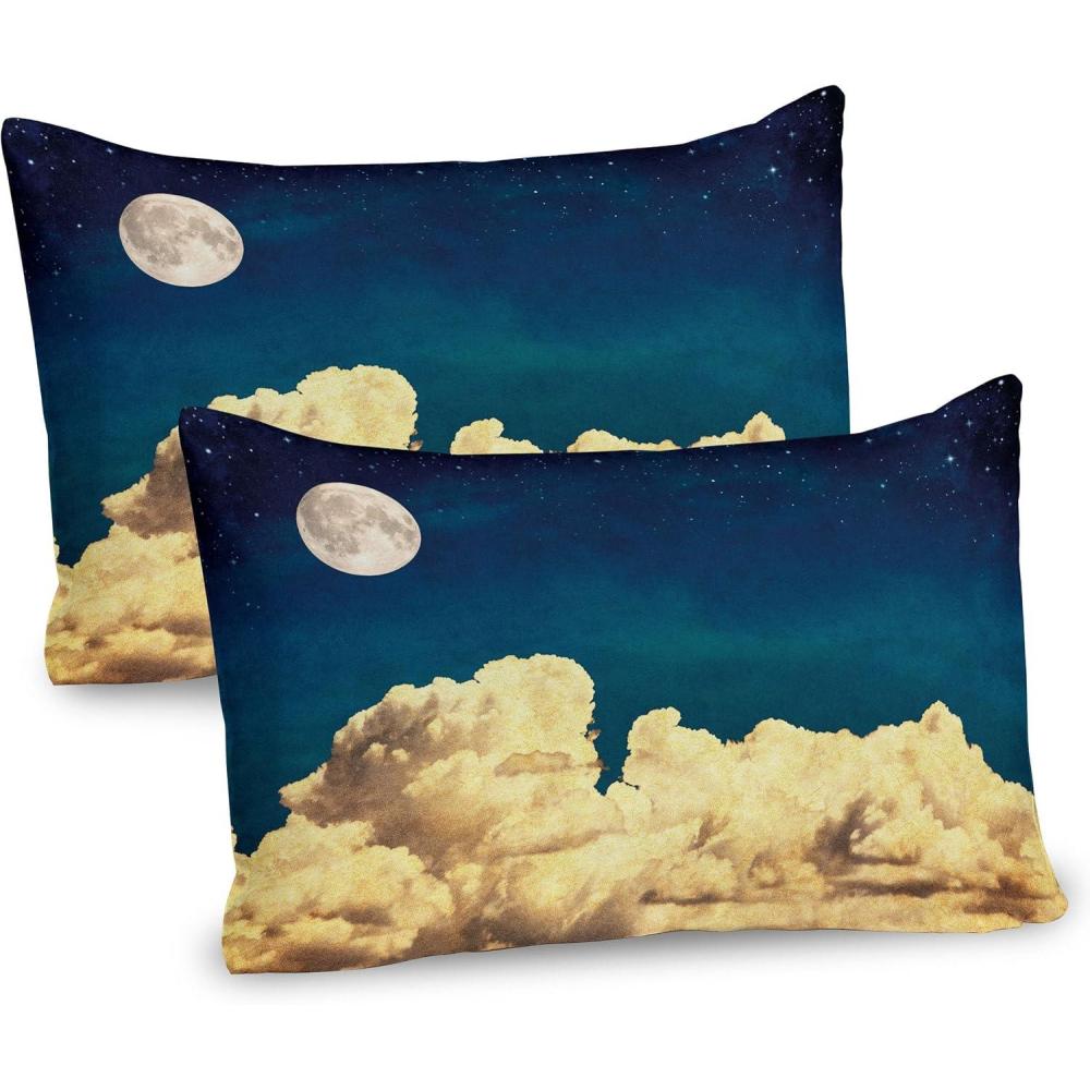 imageAmbesonne Valentines Day Pillow Sham Set of 2 Rustic Heart Over Wooden Planks Background Lovers Corner Romantic Celebration Print Quality Microfiber Bedding Item for All Seasons 26 x 20 TanDark Blue White