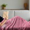 Ambesonne Aunt Gift Blanket, Custom Best Auntie Present for Birthday & Christmas from Niece Nephew, Flannel Fleece Bed & Throw Cover Filled with Appreciation Love Words, 50″ x 70″, Jade Green(Pink)