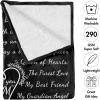 Ambesonne Aunt Gift Blanket, Custom Best Auntie Present for Birthday & Christmas from Niece Nephew, Flannel Fleece Bed & Throw Cover Filled with Appreciation Love Words, 50″ x 70″, Jade Green(Grey)