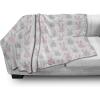Ambesonne Aunt Gift Blanket, Custom Best Auntie Present for Birthday & Christmas from Niece Nephew, Flannel Fleece Bed & Throw Cover Filled with Appreciation Love Words, 50″ x 70″, Jade Green(Pale Pink Pale Grey)