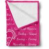 Ambesonne Aunt Gift Blanket, Custom Best Auntie Present for Birthday & Christmas from Niece Nephew, Flannel Fleece Bed & Throw Cover Filled with Appreciation Love Words, 50″ x 70″, Jade Green(Magenta)