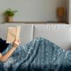 Ambesonne Aunt Gift Blanket, Custom Best Auntie Present for Birthday & Christmas from Niece Nephew, Flannel Fleece Bed & Throw Cover Filled with Appreciation Love Words, 50″ x 70″, Jade Green(Slate Blue)