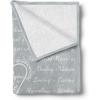 Ambesonne Aunt Gift Blanket, Custom Best Auntie Present for Birthday & Christmas from Niece Nephew, Flannel Fleece Bed & Throw Cover Filled with Appreciation Love Words, 50″ x 70″, Jade Green(Pale Grey)