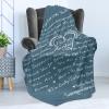 Ambesonne Aunt Gift Blanket, Custom Best Auntie Present for Birthday & Christmas from Niece Nephew, Flannel Fleece Bed & Throw Cover Filled with Appreciation Love Words, 50″ x 70″, Jade Green(Slate Blue)