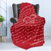 Ambesonne Aunt Gift Blanket, Custom Best Auntie Present for Birthday & Christmas from Niece Nephew, Flannel Fleece Bed & Throw Cover Filled with Appreciation Love Words, 50″ x 70″, Jade Green(Red)
