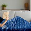 Ambesonne Aunt Gift Blanket, Custom Best Auntie Present for Birthday & Christmas from Niece Nephew, Flannel Fleece Bed & Throw Cover Filled with Appreciation Love Words, 50″ x 70″, Jade Green(Royal Blue)