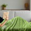 Ambesonne Aunt Gift Blanket, Custom Best Auntie Present for Birthday & Christmas from Niece Nephew, Flannel Fleece Bed & Throw Cover Filled with Appreciation Love Words, 50″ x 70″, Jade Green(Pistachio Green)