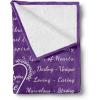 Ambesonne Aunt Gift Blanket, Custom Best Auntie Present for Birthday & Christmas from Niece Nephew, Flannel Fleece Bed & Throw Cover Filled with Appreciation Love Words, 50″ x 70″, Jade Green(Purple)