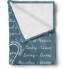 Ambesonne Aunt Gift Blanket, Custom Best Auntie Present for Birthday & Christmas from Niece Nephew, Flannel Fleece Bed & Throw Cover Filled with Appreciation Love Words, 50″ x 70″, Jade Green(Slate Blue)