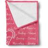 Ambesonne Aunt Gift Blanket, Custom Best Auntie Present for Birthday & Christmas from Niece Nephew, Flannel Fleece Bed & Throw Cover Filled with Appreciation Love Words, 50″ x 70″, Jade Green(Rose)