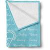 Ambesonne Aunt Gift Blanket, Custom Best Auntie Present for Birthday & Christmas from Niece Nephew, Flannel Fleece Bed & Throw Cover Filled with Appreciation Love Words, 50″ x 70″, Jade Green(Turquoise)
