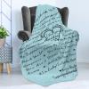 Ambesonne Aunt Gift Blanket, Custom Best Auntie Present for Birthday & Christmas from Niece Nephew, Flannel Fleece Bed & Throw Cover Filled with Appreciation Love Words, 50″ x 70″, Jade Green(Pale Blue)