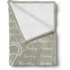 Ambesonne Aunt Gift Blanket, Custom Best Auntie Present for Birthday & Christmas from Niece Nephew, Flannel Fleece Bed & Throw Cover Filled with Appreciation Love Words, 50″ x 70″, Jade Green(Dusk)