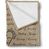 Ambesonne Aunt Gift Blanket, Custom Best Auntie Present for Birthday & Christmas from Niece Nephew, Flannel Fleece Bed & Throw Cover Filled with Appreciation Love Words, 50″ x 70″, Jade Green(Tan)