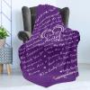 Ambesonne Aunt Gift Blanket, Custom Best Auntie Present for Birthday & Christmas from Niece Nephew, Flannel Fleece Bed & Throw Cover Filled with Appreciation Love Words, 50″ x 70″, Jade Green(Purple)