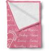 Ambesonne Aunt Gift Blanket, Custom Best Auntie Present for Birthday & Christmas from Niece Nephew, Flannel Fleece Bed & Throw Cover Filled with Appreciation Love Words, 50″ x 70″, Jade Green(Pink)