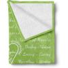Ambesonne Aunt Gift Blanket, Custom Best Auntie Present for Birthday & Christmas from Niece Nephew, Flannel Fleece Bed & Throw Cover Filled with Appreciation Love Words, 50″ x 70″, Jade Green(Pistachio Green)