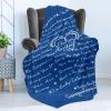 Ambesonne Aunt Gift Blanket, Custom Best Auntie Present for Birthday & Christmas from Niece Nephew, Flannel Fleece Bed & Throw Cover Filled with Appreciation Love Words, 50″ x 70″, Jade Green(Royal Blue)