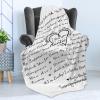 Ambesonne Aunt Gift Blanket, Custom Best Auntie Present for Birthday & Christmas from Niece Nephew, Flannel Fleece Bed & Throw Cover Filled with Appreciation Love Words, 50″ x 70″, Jade Green(White)