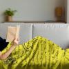 Ambesonne Aunt Gift Blanket, Custom Best Auntie Present for Birthday & Christmas from Niece Nephew, Flannel Fleece Bed & Throw Cover Filled with Appreciation Love Words, 50″ x 70″, Jade Green(Yellow)