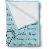 Ambesonne Aunt Gift Blanket, Custom Best Auntie Present for Birthday & Christmas from Niece Nephew, Flannel Fleece Bed & Throw Cover Filled with Appreciation Love Words, 50″ x 70″, Jade Green(Pale Blue)