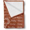 Ambesonne Aunt Gift Blanket, Custom Best Auntie Present for Birthday & Christmas from Niece Nephew, Flannel Fleece Bed & Throw Cover Filled with Appreciation Love Words, 50″ x 70″, Jade Green(Rust)