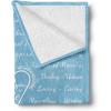 Ambesonne Aunt Gift Blanket, Custom Best Auntie Present for Birthday & Christmas from Niece Nephew, Flannel Fleece Bed & Throw Cover Filled with Appreciation Love Words, 50″ x 70″, Jade Green(Sky Blue)