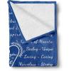 Ambesonne Aunt Gift Blanket, Custom Best Auntie Present for Birthday & Christmas from Niece Nephew, Flannel Fleece Bed & Throw Cover Filled with Appreciation Love Words, 50″ x 70″, Jade Green(Royal Blue)