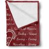 Ambesonne Aunt Gift Blanket, Custom Best Auntie Present for Birthday & Christmas from Niece Nephew, Flannel Fleece Bed & Throw Cover Filled with Appreciation Love Words, 50″ x 70″, Jade Green(Maroon)