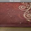 Ambesonne Burgundy Place Mats Set of 8, Floral Swirls Ivy Image Ombre Details Grunge Backdrop Flower Art, Washable Fabric Placemats for Dining Table, Placemat 8 pcs, Cream Ruby