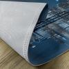 Ambesonne Chicago Skyline Place Mats Set of 4, Sleeping City Dramatic Urban Resting Popular American Lake Picture, Washable Fabric Placemats for Dining Table, Standard Size, Dark Blue