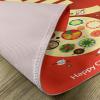 Ambesonne Chinese New Year Place Mats Set of 4, Traditional Family Reunion Dinner Table with Food for The Lunar Festival, Washable Fabric Placemats for Dining Table, Standard Size, Red Yellow