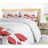 Ambesonne Christmas Duvet Cover Set, Reindeer and Snowflakes in Abstract Balls Ornament Vintage Design Paper Art Image, Decorative 3 Piece Bedding Set with 2 Pillow Shams, King Size, Beige(Orange Green)