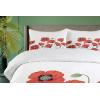 Ambesonne Christmas Duvet Cover Set, Reindeer and Snowflakes in Abstract Balls Ornament Vintage Design Paper Art Image, Decorative 3 Piece Bedding Set with 2 Pillow Shams, King Size, Beige(Orange Green)