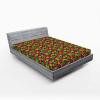 Ambesonne Christmas Fitted Sheet, Merry Christmas Lettering on an Abstract Modern Snowflake Dot Pattern, Soft Decorative Fabric Bedding All-Round Elastic Pocket, Queen Size, Charcoal Beige(Chocolate Multicolor)