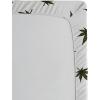 Ambesonne Christmas Fitted Sheet, Merry Christmas Lettering on an Abstract Modern Snowflake Dot Pattern, Soft Decorative Fabric Bedding All-Round Elastic Pocket, Queen Size, Charcoal Beige(Green White)