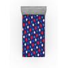 Ambesonne Christmas Fitted Sheet, Merry Christmas Lettering on an Abstract Modern Snowflake Dot Pattern, Soft Decorative Fabric Bedding All-Round Elastic Pocket, Queen Size, Charcoal Beige(Dark Blue White)