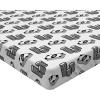 Ambesonne Christmas Fitted Sheet, Merry Christmas Lettering on an Abstract Modern Snowflake Dot Pattern, Soft Decorative Fabric Bedding All-Round Elastic Pocket, Queen Size, Charcoal Beige(Black)