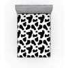Ambesonne Christmas Fitted Sheet, Merry Christmas Lettering on an Abstract Modern Snowflake Dot Pattern, Soft Decorative Fabric Bedding All-Round Elastic Pocket, Queen Size, Charcoal Beige(Grey Charcoal White)