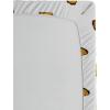 Ambesonne Christmas Fitted Sheet, Merry Christmas Lettering on an Abstract Modern Snowflake Dot Pattern, Soft Decorative Fabric Bedding All-Round Elastic Pocket, Queen Size, Charcoal Beige(Marigold White)