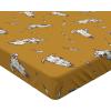 Ambesonne Christmas Fitted Sheet, Merry Christmas Lettering on an Abstract Modern Snowflake Dot Pattern, Soft Decorative Fabric Bedding All-Round Elastic Pocket, Queen Size, Charcoal Beige(Coffee White)