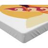 Ambesonne Christmas Fitted Sheet, Merry Christmas Lettering on an Abstract Modern Snowflake Dot Pattern, Soft Decorative Fabric Bedding All-Round Elastic Pocket, Queen Size, Charcoal Beige(Yellow Beige)