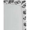 Ambesonne Christmas Fitted Sheet, Merry Christmas Lettering on an Abstract Modern Snowflake Dot Pattern, Soft Decorative Fabric Bedding All-Round Elastic Pocket, Queen Size, Charcoal Beige(Black)