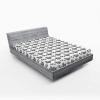 Ambesonne Christmas Fitted Sheet, Merry Christmas Lettering on an Abstract Modern Snowflake Dot Pattern, Soft Decorative Fabric Bedding All-Round Elastic Pocket, Queen Size, Charcoal Beige(Black)